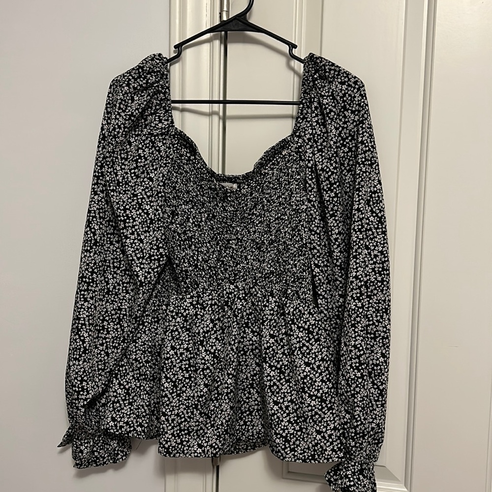 Black long sleeve top